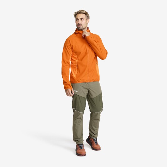 Revolutionrace Distance Pro Wind Jacket Herre Hawaiian Sunset/Russet Orange 4XL Jakker Vindjakker