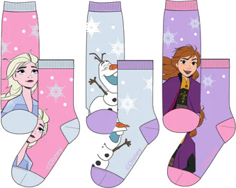 Disney's Frost Sokker 3-pk Elsa and Anna - 27/30 - Voksen