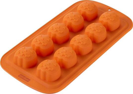 Silikonform med 10 mini‑gresskar – Halloween