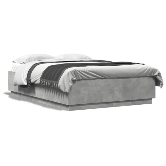  Sengeramme betonggrå 150x200 cm konstruert tre 8721012274334