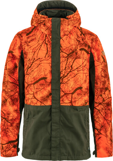 Fjellreven Men's Drev Hybrid Jacket Deep Forest-Orange Multi Camo S