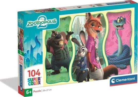 Clementoni Puzzle Zootopia 2 2025 104 pieces 2D Puslespill