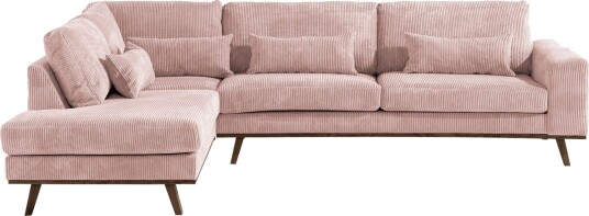 Copenhagen 4 seters Venstrevendt L formet Sjeselongsofa i Manchester Rosa