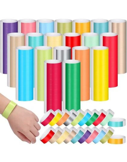 Superkul 1000 stk Tyvek Festivalarmbånd Entrearmbånd Assorterte Multifarget multifargetarmbånd1000