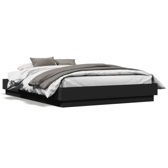 Sengeramme svart 140x190 cm konstruert tre 8721012276062