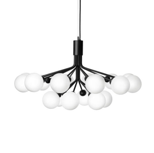 Nuura Apiales 18 satin svart/opal Nuura Apiales 18 satin svart/opal