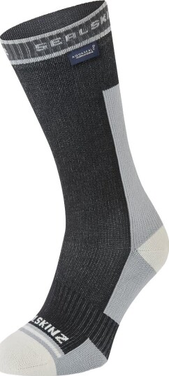 Sealskinz Unisex Holverstone Mid Running Sock WP Black XL