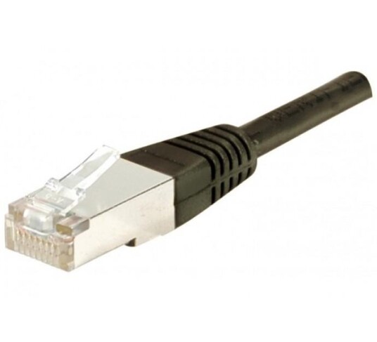 EXC Patch Cord RJ45 CAT.5e F/UTP Copper Black 1m