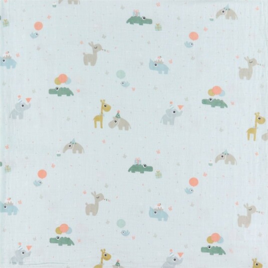 Done by Deer Swaddle Celebration Blue   Multi/patterned   120X 120CM