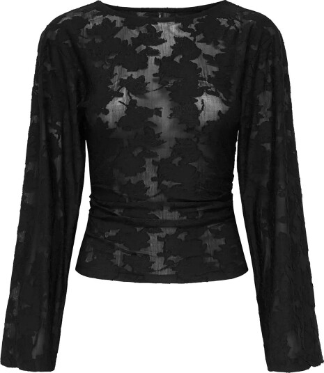 ONLY Onlnadia L/S Ruching Top Jrs BLACK XL