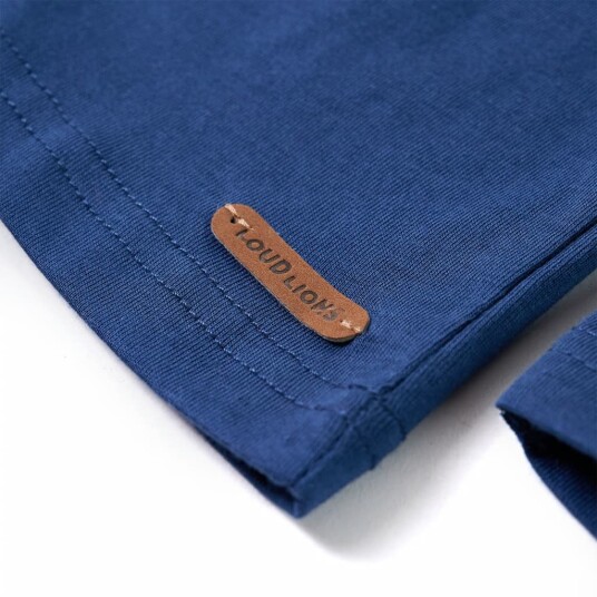 vidaXL T-skjorte for barn med lange ermer jeans marineblå 104