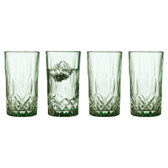 Lyngby Glas Sorrento highball glass 38 cl 4-pakning Green