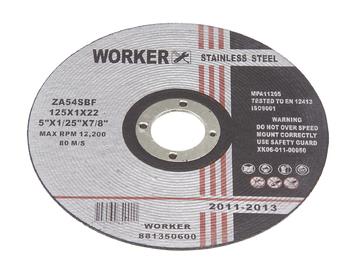 Worker Kappeskive Inox Ø125mm tykkelse 1,0mm - til rustfri stål