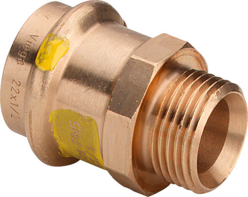 5 stk 22 mm x 3/4" Profipress G-overgang