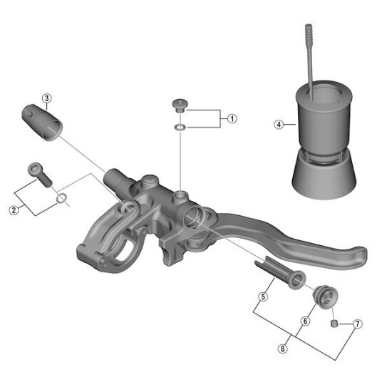 Shimano Alivio membranenhet til bremsegrep modell BL M4100