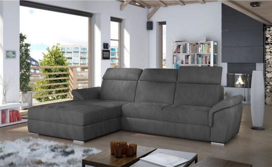 Hjørnesofa Eltap Trevisco 272x216x100 cm Paros 06 Mørk grå Venstre