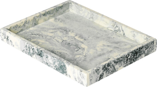 Ferm Living Mist dekorasjonsbrett 15x20 cm Emerald off white