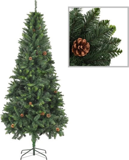 vidaXL Kunstig juletre med furukongler grønn 210 cm vidaXL Kunstig juletre med furukongler grønn 210 cm