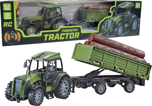 Junior Wheels Radiostyrt Traktor Med Forestrytrailer