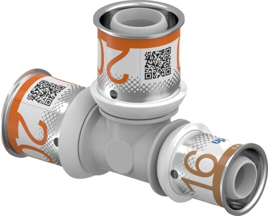 Uponor S-press Ppsu Kompositt T-rør 20-20-16mm