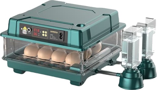 Automatisk eggvender inkubator med LED-lys for egglysing, inkubasjonsverktøy for gårdsbruk