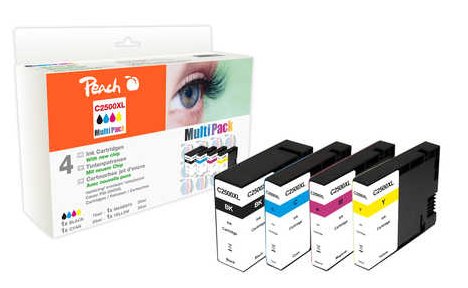 Peach 0F319585 Sort Cyan Fiolblå Gult Pigmentbasert Blekk 76 Ml 25 Ml 4 Stykker 2650 Sider
