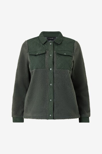 Zizzi - Jakke Aophelia fleece - Grønn