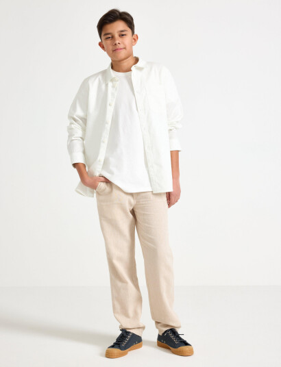 Lindex Trousers Staffan Linen Blend Beige 140
