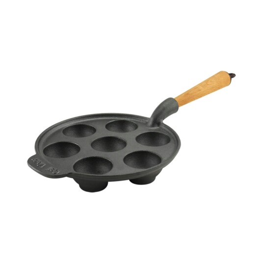 Carl Victor Danish Aebleskiver Stekepanne 22 cm med Håndtak I Bøk Carl Victor Danish Aebleskiver Stekepanne 22 cm med Håndtak I Bøk