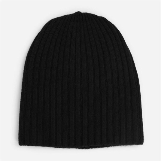 Soft Rib Cap Cashmere Black Soft Rib Cap Cashmere Black