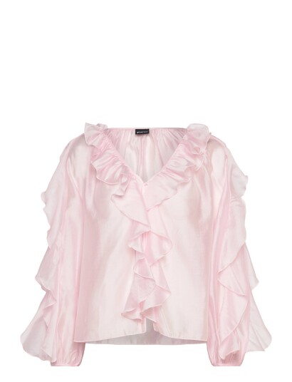 Gina Tricot Frill Blouse Pink XS Gina Tricot Frill Blouse Pink XS