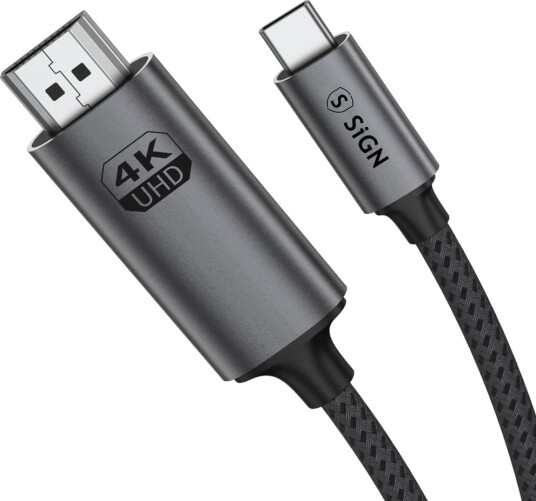 SiGN USB-C til HDMI 4K 60Hz-kabel, 2m - Svart