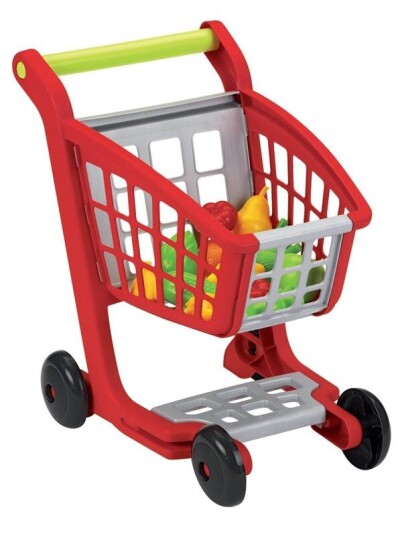 Ecoiffier 100% Chef shopping cart with groceries Ecoiffier 100% Chef shopping cart with groceries