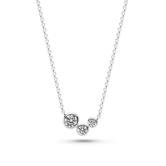 Sif Jakobs Jewellery Sardinien Tre Necklace Sølv farge Hvit 11.5 mm