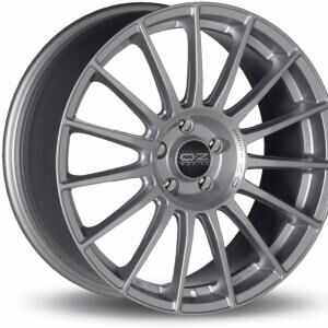 OZ Superturismo LM Matt Silver Black Lettering 8x18 5x100 ET35 B68 OZ Superturismo LM Matt Silver Black Lettering 8x18 5x100 ET35 B68