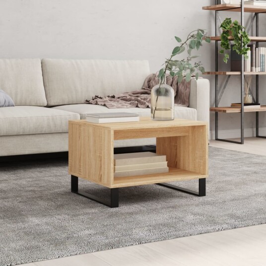 vidaXL Salongbord sonoma eik 60x50x40 cm konstruert tre
