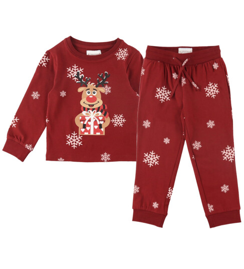 Happy Seasons Rudolph’s Cute Pyjamas Red Kids Multi/patterned 110-116