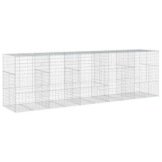 Gabionkurv med deksel 500x100x150 cm galvanisert jern Gabionkurv med deksel 500x100x150 cm galvanisert jern