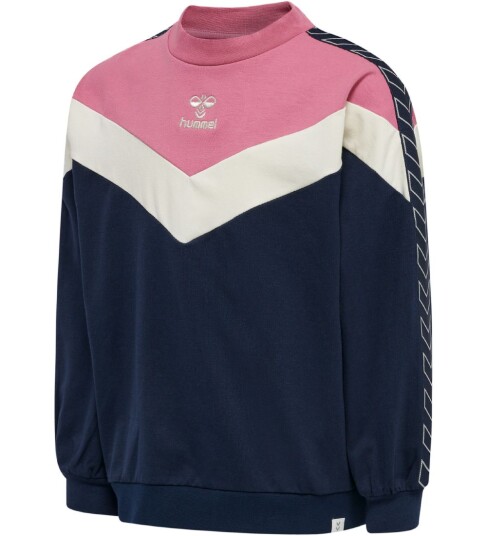 Hummel Collegegenser hmlAlvilda Black Iris 8 år 128 Collegegenser Rosa Svart