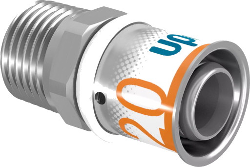 Uponor S PRESS kobling med nippel CW724 20x1/2"UT Uponor S PRESS kobling med nippel CW724 20x1/2"UT