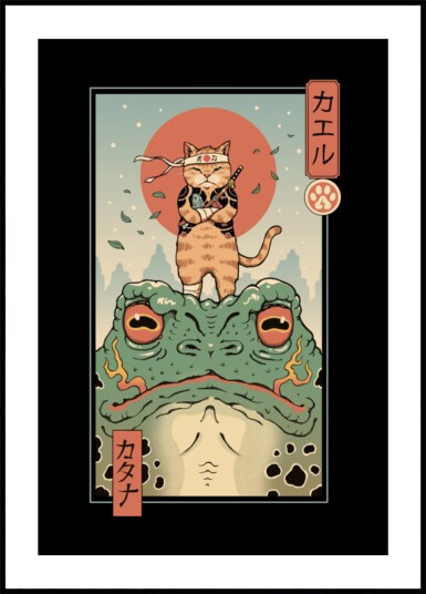 Catana and the Big Frog By Vincent Trinidad Art Plakat / 30x40 Catana and the Big Frog By Vincent Trinidad Art Plakat / 30x40