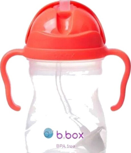 B.box Sugerørkopp 240 ml 6+ Mnd Rød