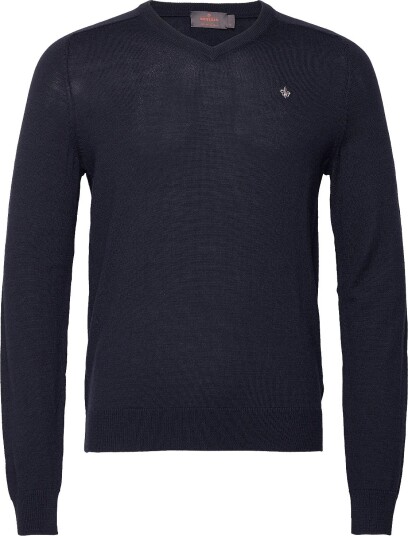 Morris Merino Vneck NAVY XXL