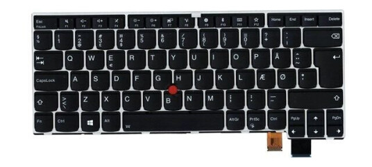 Lenovo Chicony - Brbart tastatur - til utskifting - Dansk - Slv