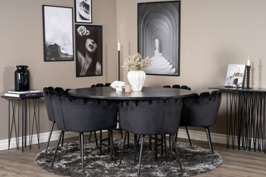 Furniture Fashion Spisegruppe Copenhagen med 6 Limhamn Spisestoler Svart Furniture Fashion Furniture Fashion Spisegruppe Copenhagen med 6 Limhamn Spisestoler Svart Furniture Fashion