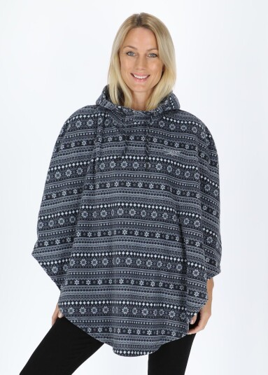 Swedemount Idre Poncho Ii W Dk. Navy/Light Blue Onesize Fleecetrøyer