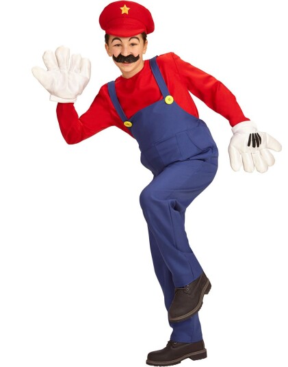 Mario Inspirert Unisex Barnekostyme Strl 8 10 ÅR Mario Inspirert Unisex Barnekostyme Strl 8 10 ÅR