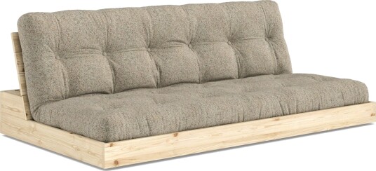 Karup Design Base Sovesofa Klarlakkert furu/641 Varm Sand