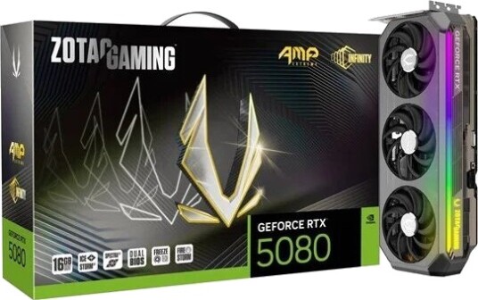 ZOTAC GeForce RTX 5080 AMP Extreme Infinity 16GB GDDR7 Grafikkort med 3x DisplayPort og HDMI ZOTAC GeForce RTX 5080 AMP Extreme Infinity 16GB GDDR7 Grafikkort med 3x DisplayPort og HDMI