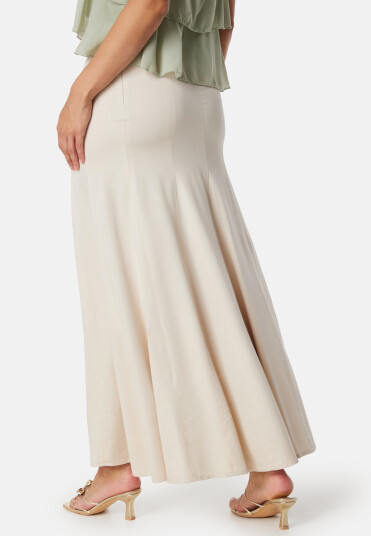 Bubbleroom Occasion Viscose Maxi Skirt Cream 42